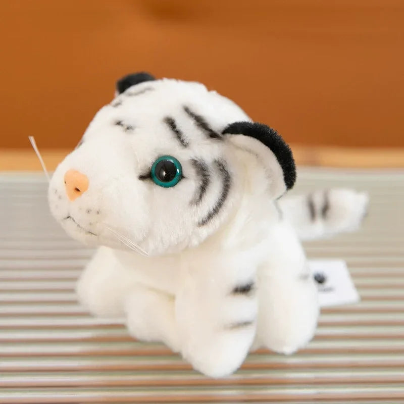 Niedliche Tier-Plüsch-Schlüsselanhänger, gefüllter Panda, kleiner Tiger, Schlüsselanhänger, Anhänger, Simulation, Tiger, Puppe, Plüschtier, Geschenke
