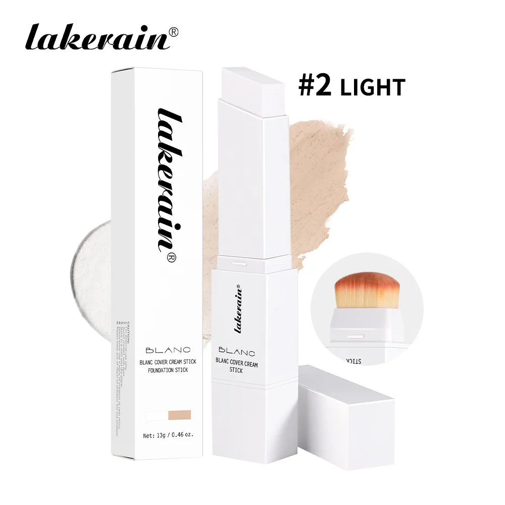 Farbwechselnder Foundation-Stick Blanc Foundation Koreanisches Make-up Basis Hochdeckender Concealer Natürlicher Nude 2-in-1 Foundation-Stick