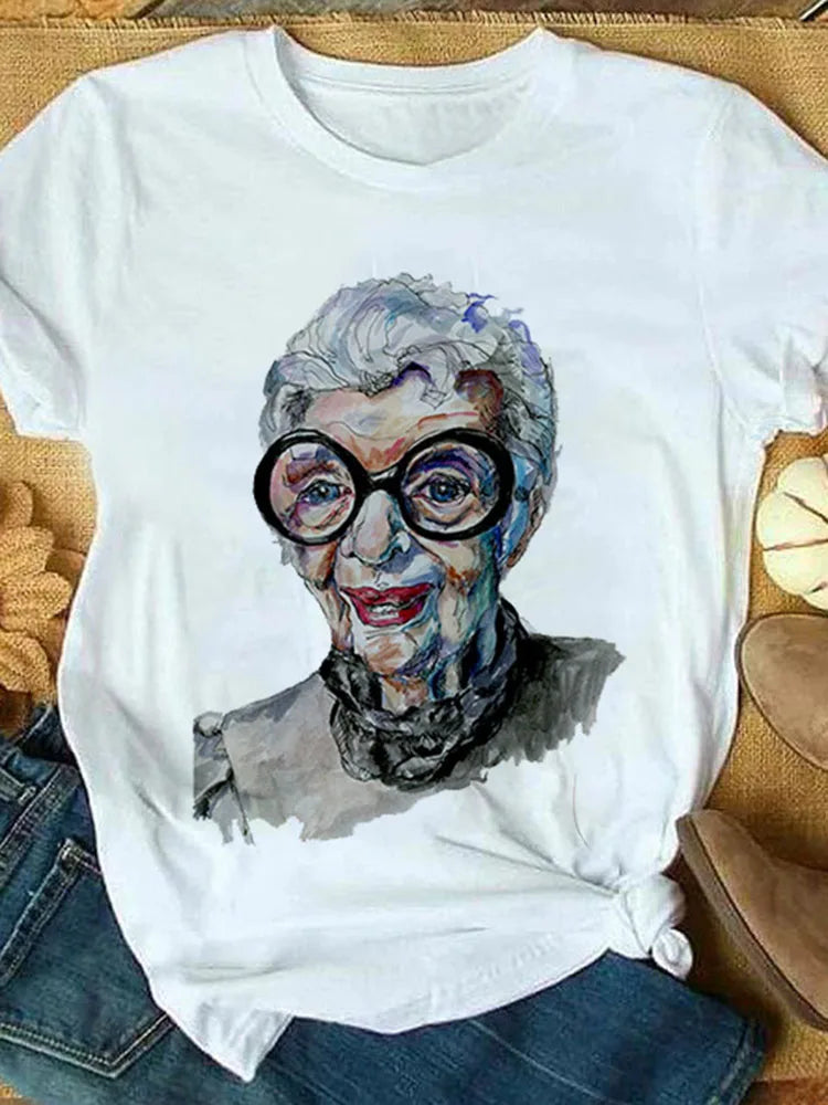 Gelbes Kurzarm-T-Shirt für Damen, lässige Damenoberteile, Harajuku-Streetwear, Sommerdruck, Drop Ship