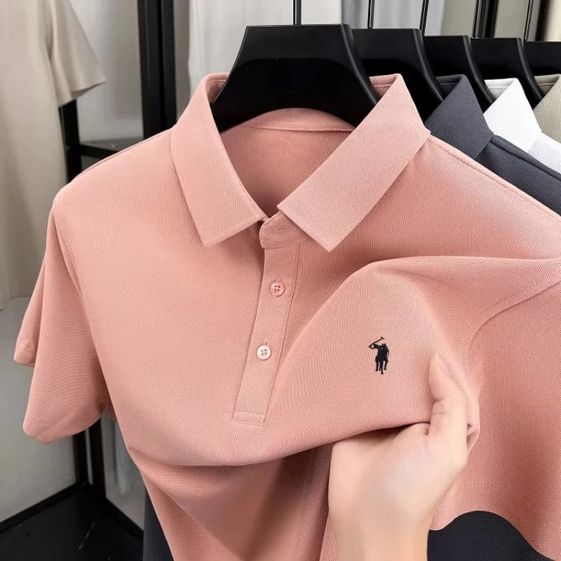 2026 Neues Luxus-Herren-Poloshirt mit Pony-Stickerei – Hochwertiges besticktes Kragen-Kurzarm-Freizeit-Sommer-T-Shirt