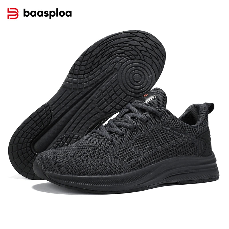 Baasploa Laufschuhe männer Neue Lässige Leichte Designer Mesh Turnschuhe Männlichen Outdoor Atmungsaktive Lace-Up Sport Wanderschuhe