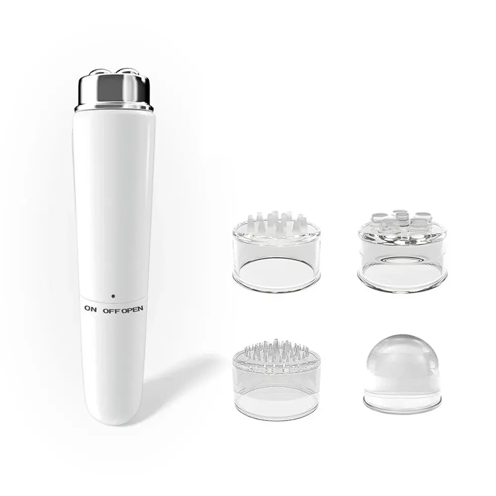 4-in-1 elektrisches Gesichtsmassagegerät, Mikrovibration, Augenschönheitsinstrument zum Entspannen von Augen, Augenringen, Tränensäcken, Falten und Schwellungen