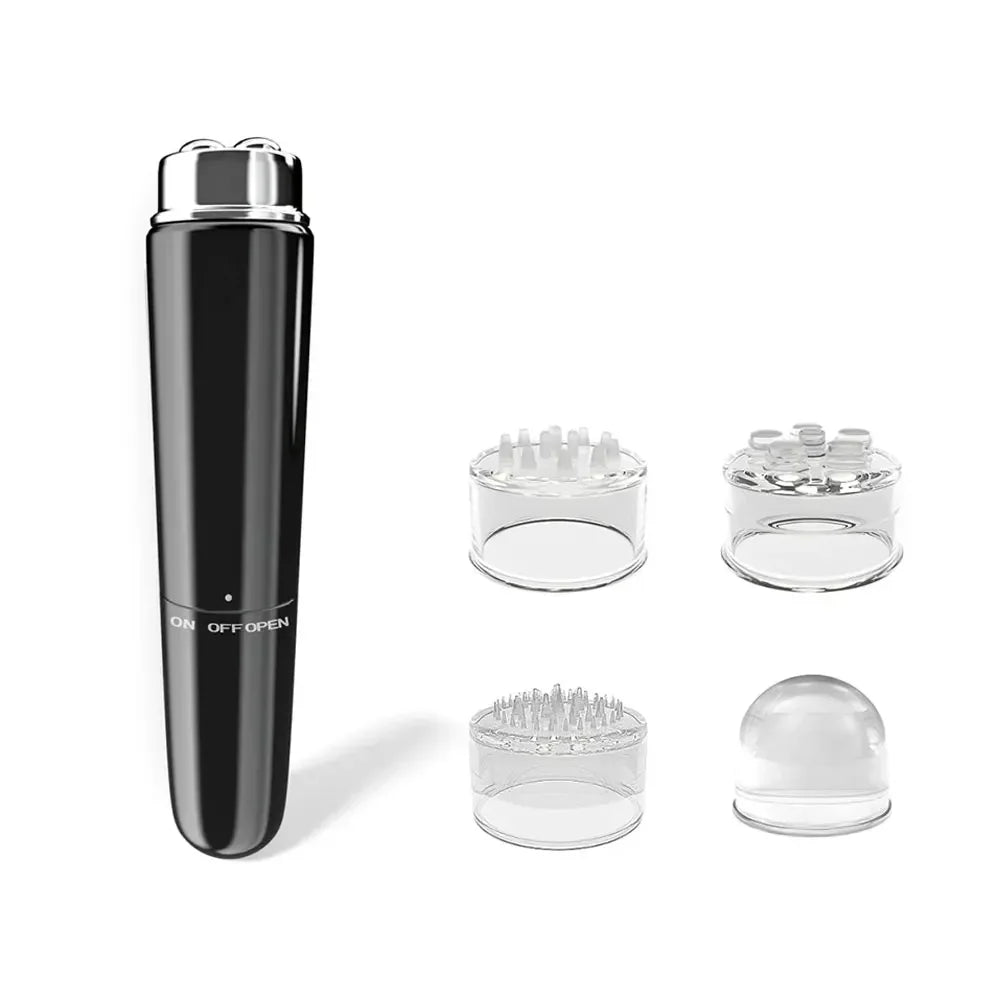 4-in-1 elektrisches Gesichtsmassagegerät, Mikrovibration, Augenschönheitsinstrument zum Entspannen von Augen, Augenringen, Tränensäcken, Falten und Schwellungen
