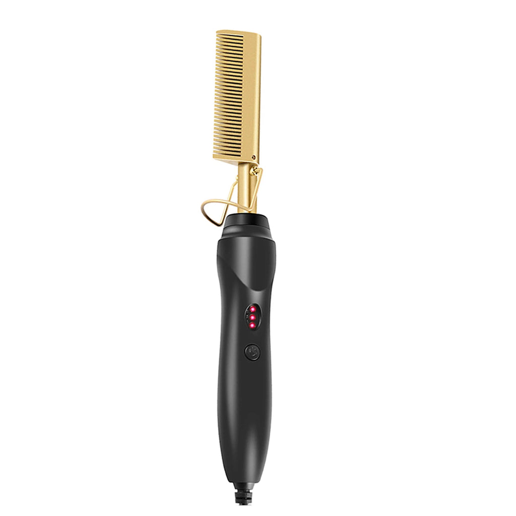Heißer Verkauf 2-In-1 Glattes Haar Kamm Tragbare Schnelle Heizung Kupfer Gerade Haar Kamm Salon Professionelle Styling werkzeug