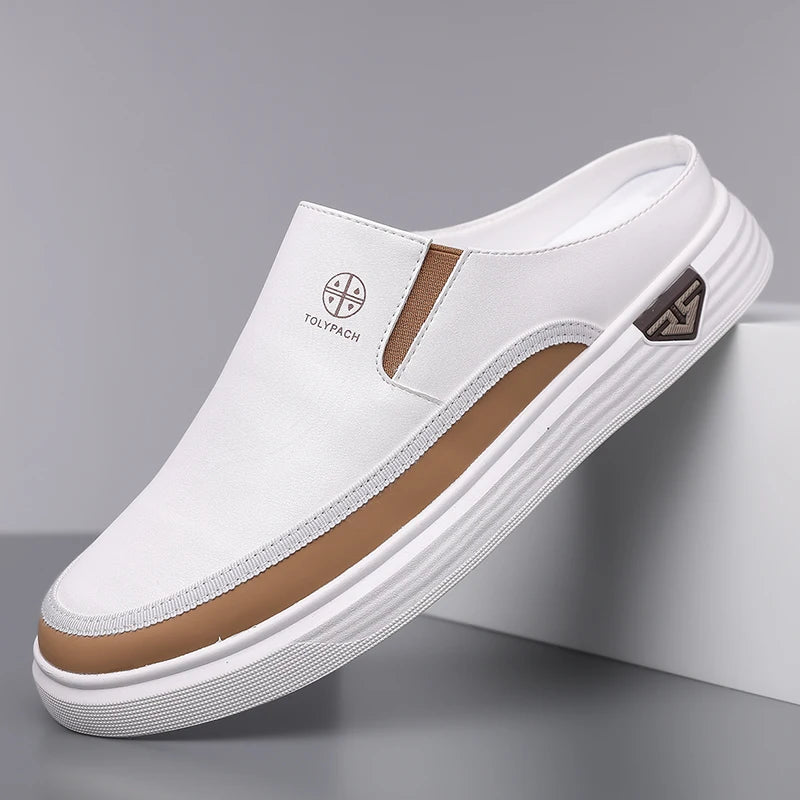 Herren Slip-On Loafer Sommer Rutschfeste Weiche Sohle Freizeitschuhe Bequeme Atmungsaktive Mule-Schuhe Einfach zu Tragen-725