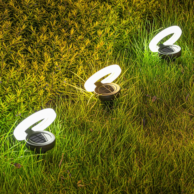 1/4PCS Solarleuchten für den Außenbereich, wasserdichtes Atmosphärenlicht, vergrabene Außenlampen, Wandbeleuchtung, Rasenlampe, für Balkon-Gartendekoration