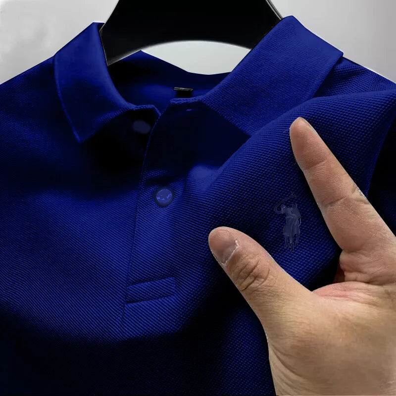 Hochwertiges Marken-Poloshirt für Herren mit Kurzarm, Pony-Logo, Sommer-Leichtgewicht, Atmungsaktives T-Shirt, Neue Mode Paul Top Herrenhemden