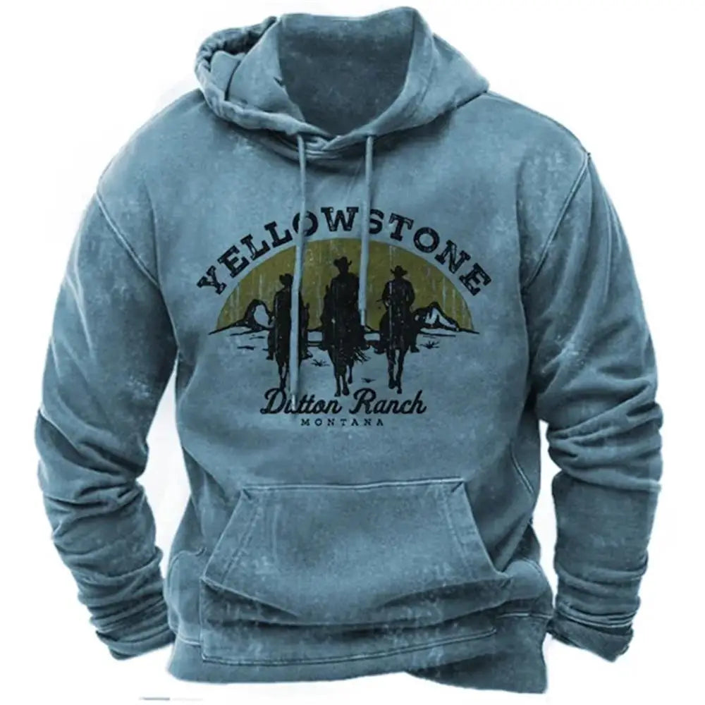 Neue Hoodies Sweatshirt männer Hoodie 3D Cowboy Gedruckt Pullover Übergroßen männer Tops Männlich Yellowstone Lose Vintage Kleidung Heißer