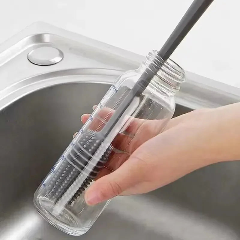 Flaschenbürste, Silikon-Reinigungsbürste für Babyflaschen, lange Reinigungsbürste, Tassenbürste zum Schrubben, nützliches Reinigungsprodukt für zu Hause