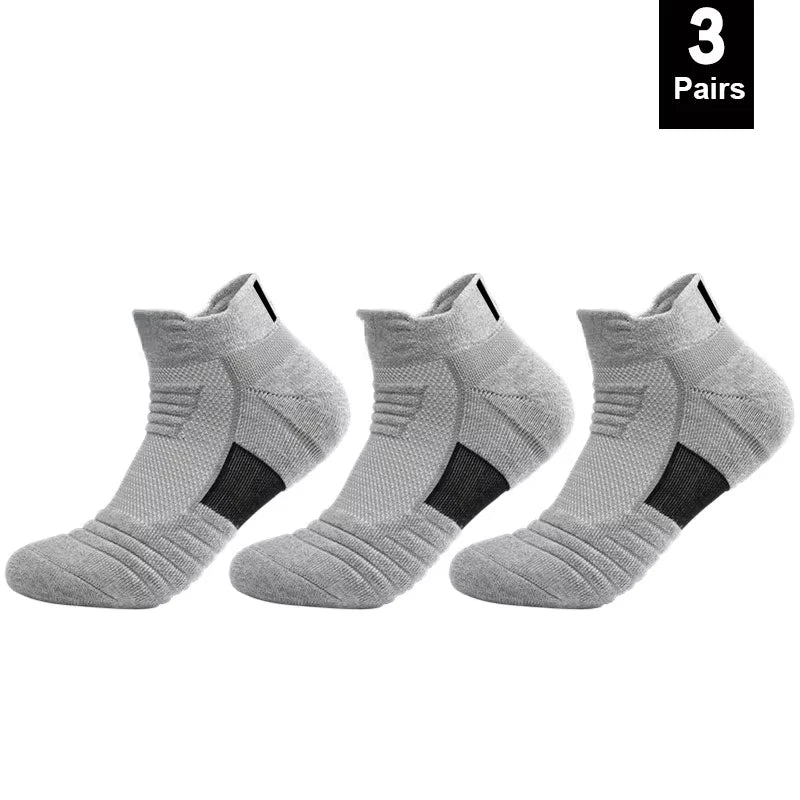 HSS 6/3/1 Paar neue Männer Sport Laufen Fitness Flug kurze Röhre Socken Damen Handtuch unten Basketball Socken einfarbig schwarze Socken