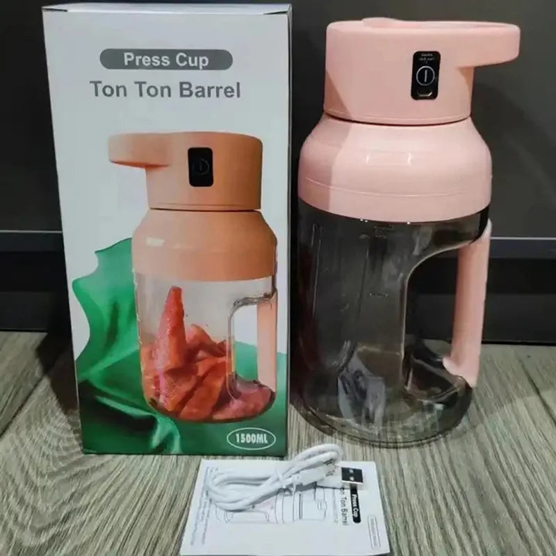 Tragbarer Mixer, Smoothie-Maker, Mini-Mixer, wiederaufladbar über USB, starke Schnittleistung mit scharfen Klingen für Reisen