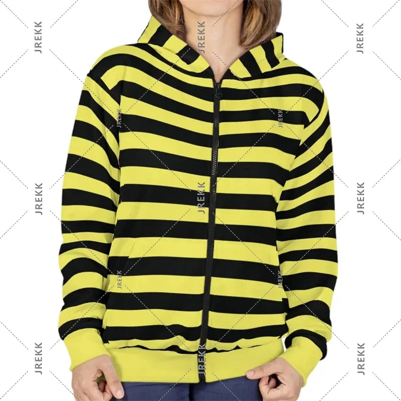 2025 Essentials Kapuzenpullover mit Reißverschluss, gestreift, klassische Mode, Streetwear, Kapuzenmantel, satte Farbauswahl, Frühling, lässig, lockeres Sweatshirt