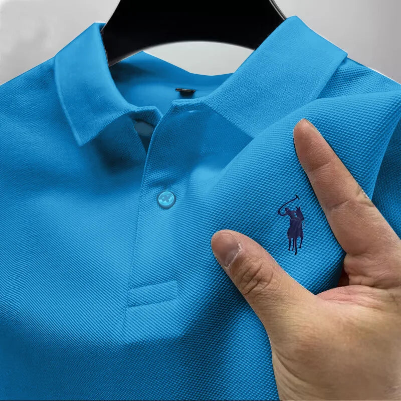 Hochwertiges Marken-Poloshirt für Herren mit Kurzarm, Pony-Logo, Sommer-Leichtgewicht, Atmungsaktives T-Shirt, Neue Mode Paul Top Herrenhemden