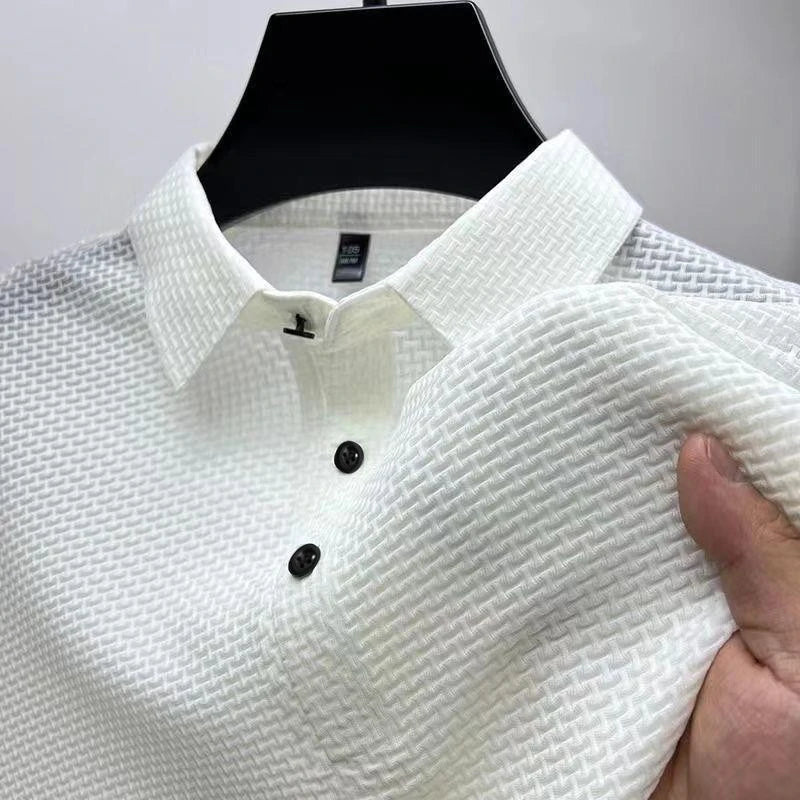 Sommer Neues Herren-Kurzarm-T-Shirt Cooles und atmungsaktives Poloshirt Business Casual Schweißabsorbierende Tops L-4XL