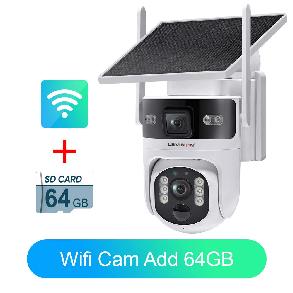LS VISION Outdoor-Überwachungskamera, WLAN-Überwachungskameras, 4G, 24/7 Aufnahme, AOV + PIR, Menschenerkennung, automatische Verfolgung, UBOX Pro