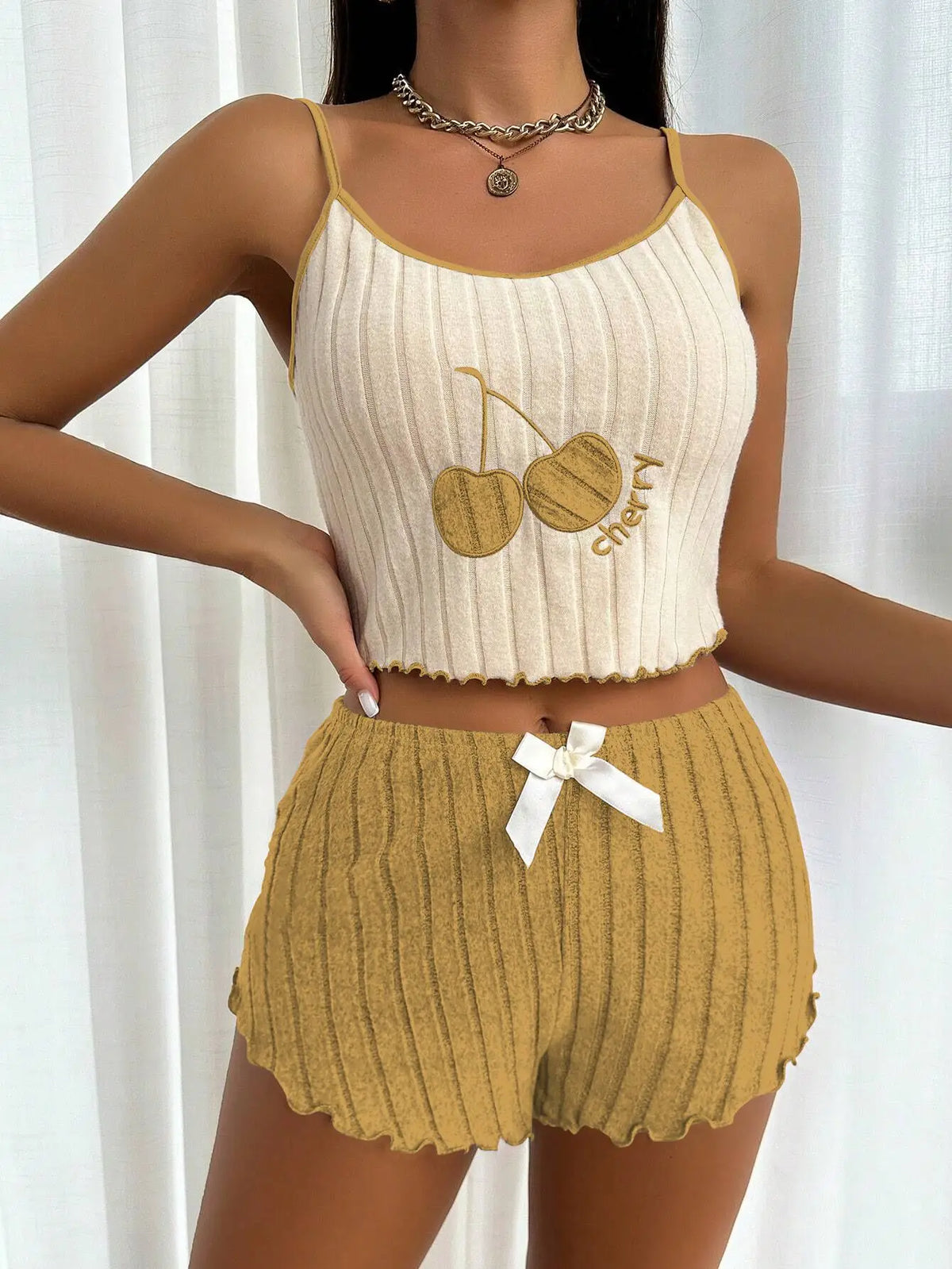 Sommer 2 stücke Pyjamas Set für Frauen Casual Einfache Boden Wolle Halfter Weste Shorts Set Hause Tragen Nachtwäsche Loungerwear