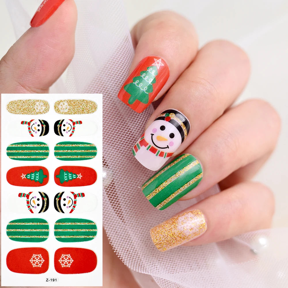 14 Tipps Full Wrap Nagellack Aufkleber Selbstklebende einfarbige Gel-Nagelstreifen Kunst Aufkleber Nicht halbgehärtete DIY Nageldekorationen