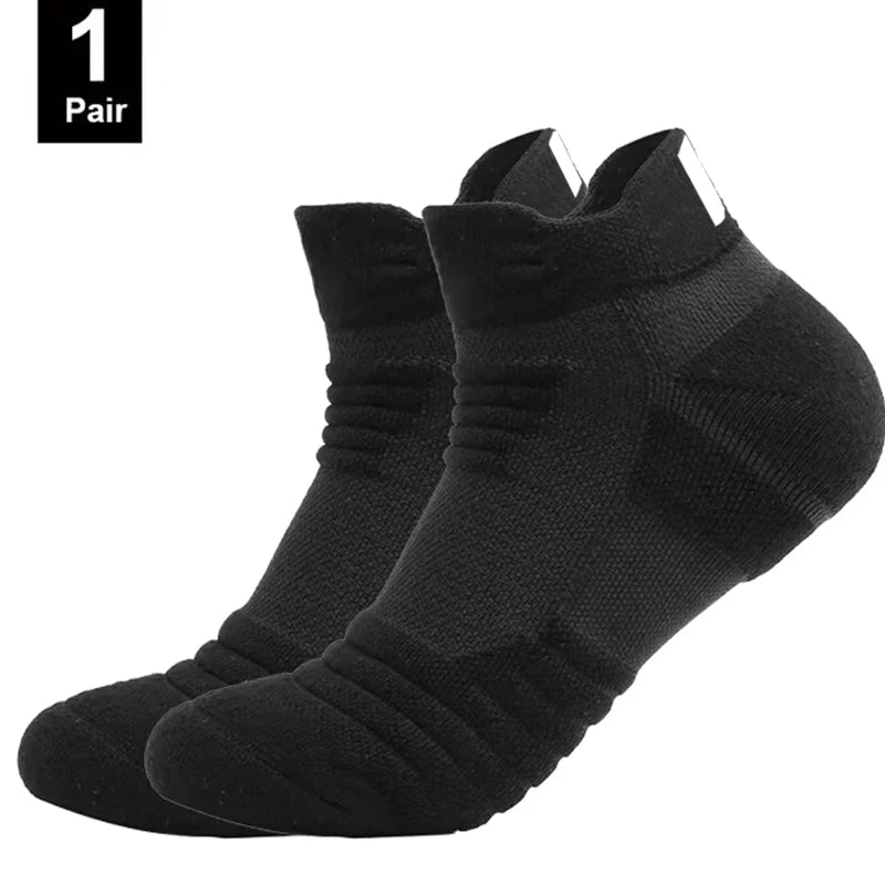 HSS 6/3/1 Paar neue Männer Sport Laufen Fitness Flug kurze Röhre Socken Damen Handtuch unten Basketball Socken einfarbig schwarze Socken