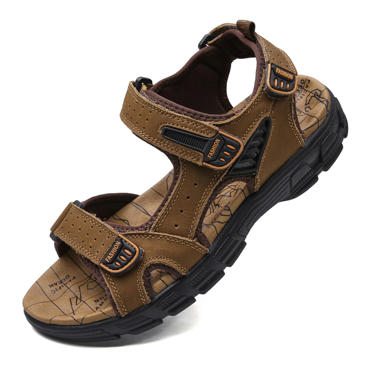 Sommer-Trekkingsandalen für Herren aus Leder/Wandersandalen – EU-Größen 40–45