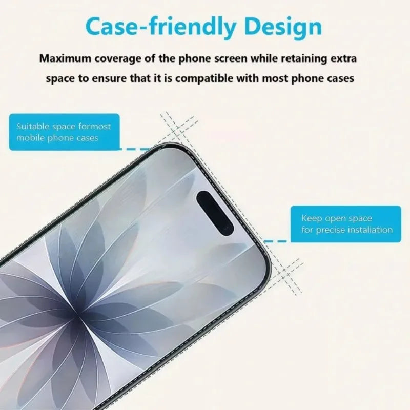 2 Stück Displayschutzfolie für iPhone 11 12 13 14 15 16 17 Pro Max Plus Mini Gehärtetes Glas für iPhone 16 15Plus XR XS Glasfolie
