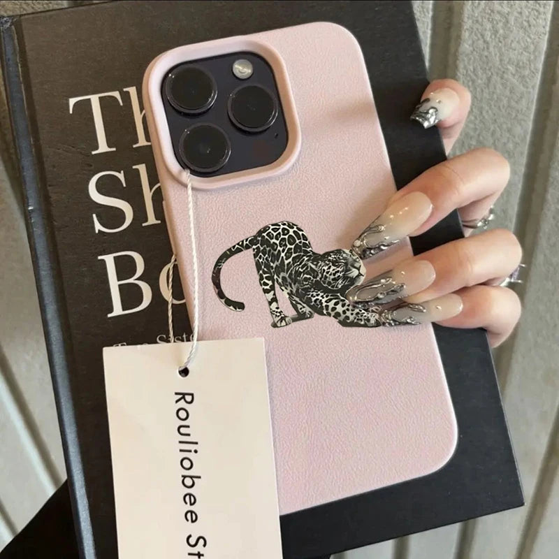 Für iPhone 17 16 15 14 13 12 11 Pro Max Hülle Panther Leopard Animal Print Design Cover für iPhone XS XR X 16E 16 Plus Air Fundas