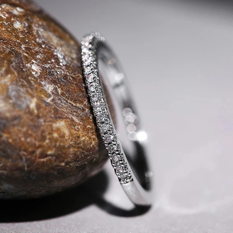 925 Sterling Silber Kristall Hochzeit Verlobung ringe für Frauen Mädchen Modeschmuck Valentinstag Geschenk Großhandel