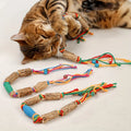 2-teiliges Spielzeug, das Katzen spielt anzieht – ein natürliches Katzenspielzeug aus Seil, das zum Kauen und zur Zahnpflege verwendet wird