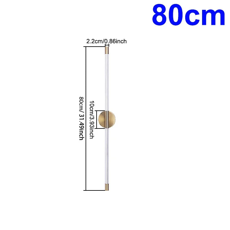 60-120 cm Moderne LED-Wandleuchte für Innenräume, Goldene Streifenlampe, Schlafzimmer Wohnzimmer Heimdekoration, 85-265V Beleuchtungskörper