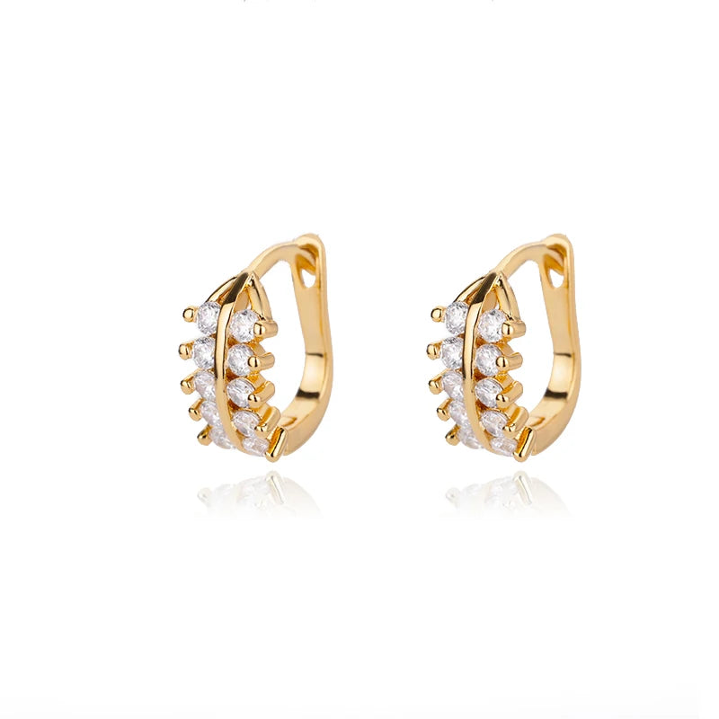 Klassische Imitation Perle Edelstahl Durchbohrte Ohrringe für Frauen Vergoldet Blatt Zirkonia Schmuck Retro Schmuck Kostenloser Versand
