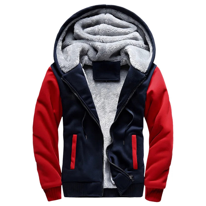 2021 neue Männer Hoodies Winter Dicke Warme Fleece Zipper Männer Hoodies Mantel Sportwear Männlichen Streetwear Hoodies Sweatshirts Männer 4XL 5XL