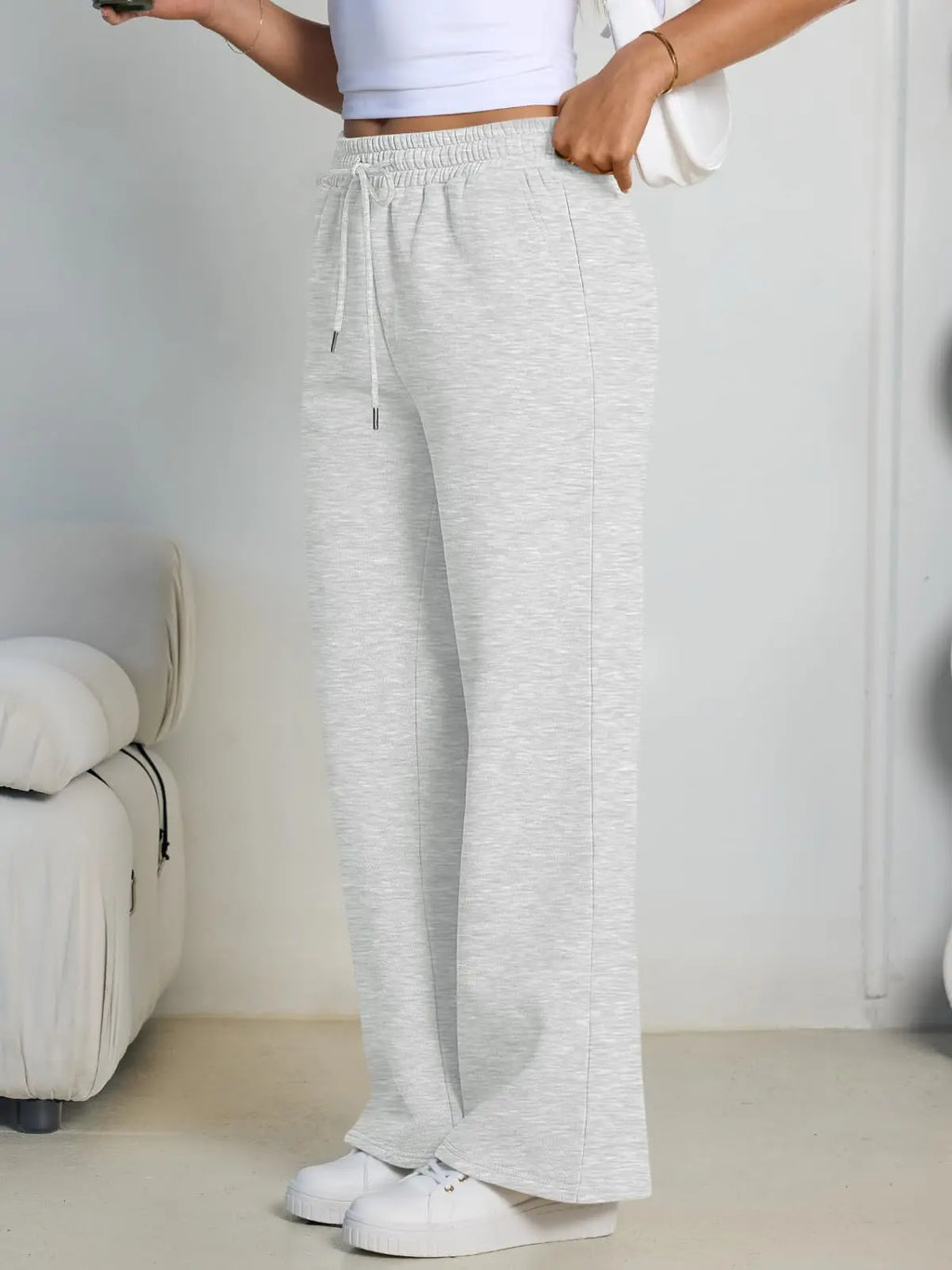 2026 Neue Harajuku Weite Jogginghose für Damen Streetwear Baggy Oversize Graue Sporthose mit Kordelzug Lässige Jogger-Hose