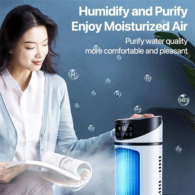 Tragbare Klimaanlage, USB-Mini-Klimaanlage, Luftkühler, Ventilator, Wasserkühlung, Klimaanlage, Luftkühler für Zuhause und Büro
