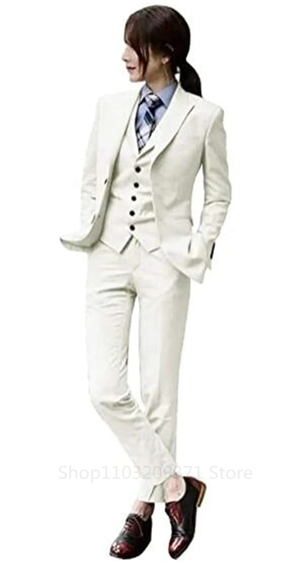 Königsblau 3 Stück Frauen Anzüge Mode Blazer Set Hochzeit Smoking Party tragen Business Casual Hosen anzüge formelle Frauen Anzüge Büro