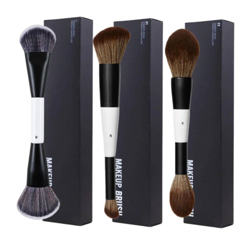 Doppelseitiger Foundation-Pinsel F4 Puder F1 Rouge Kontur F2 Make-up-Pinsel mit Verpackungsbox