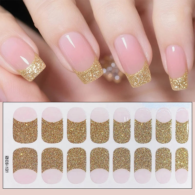 16 Tipps weinrote Nagelaufkleber, langlebig, einfarbig, volle Nagelfolien, selbstklebender Slider, Nagelkunst, DIY-Aufkleber, Maniküre-Dekor