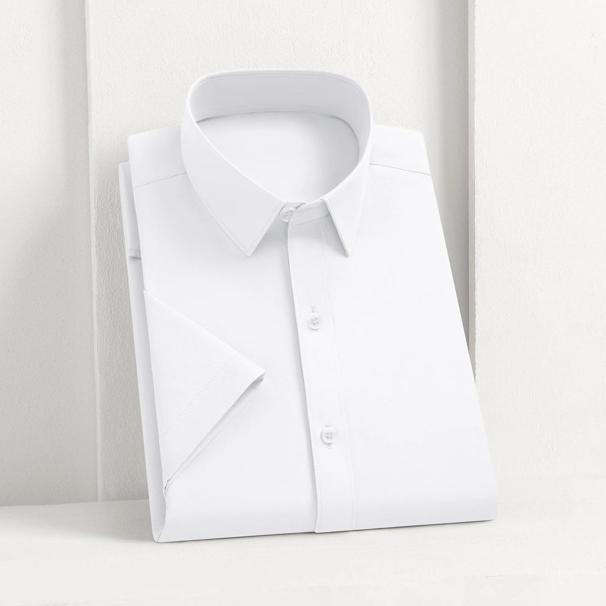 Neues Herren-Business-Casual-Hemd mit kurzen Ärmeln, einfarbig, für Sommermode, ohne Bügeln, bequemes und vielseitiges Oberteil