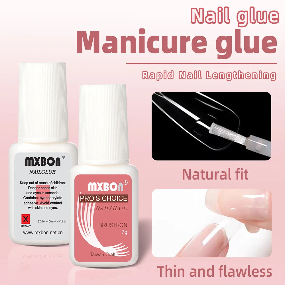 7ml Schnelltrocknender Nagelkleber für künstliche Nagelspitzen, kein UV-Licht erforderlich, Acrylnägel, Press-On-Nägel, Nagelkunstkleber, Salonbedarf