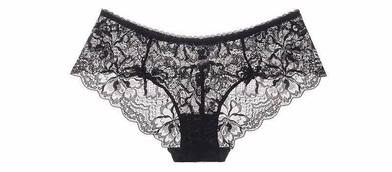MOYISU Sommer-Dessous-Set, transparente französische Spitze, Minimiser-BH, Slip, ultradünn, sexy Damenunterwäsche, große Brust, sexy, zerknitter und Höschen