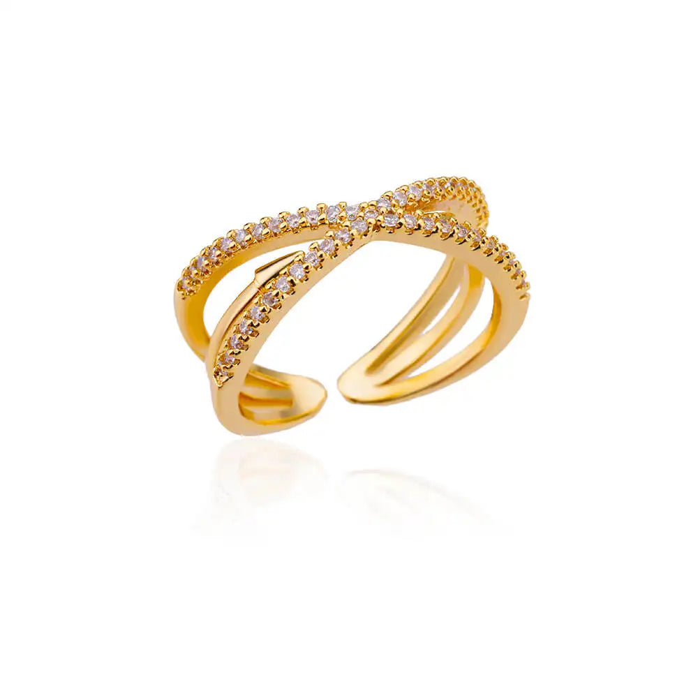 Edelstahl Runde Ringe Für Frauen Zirkon Geometrische Gold Farbe Kristall Ring Ästhetischen Hochzeit Schmuck Geschenk Bague Femme