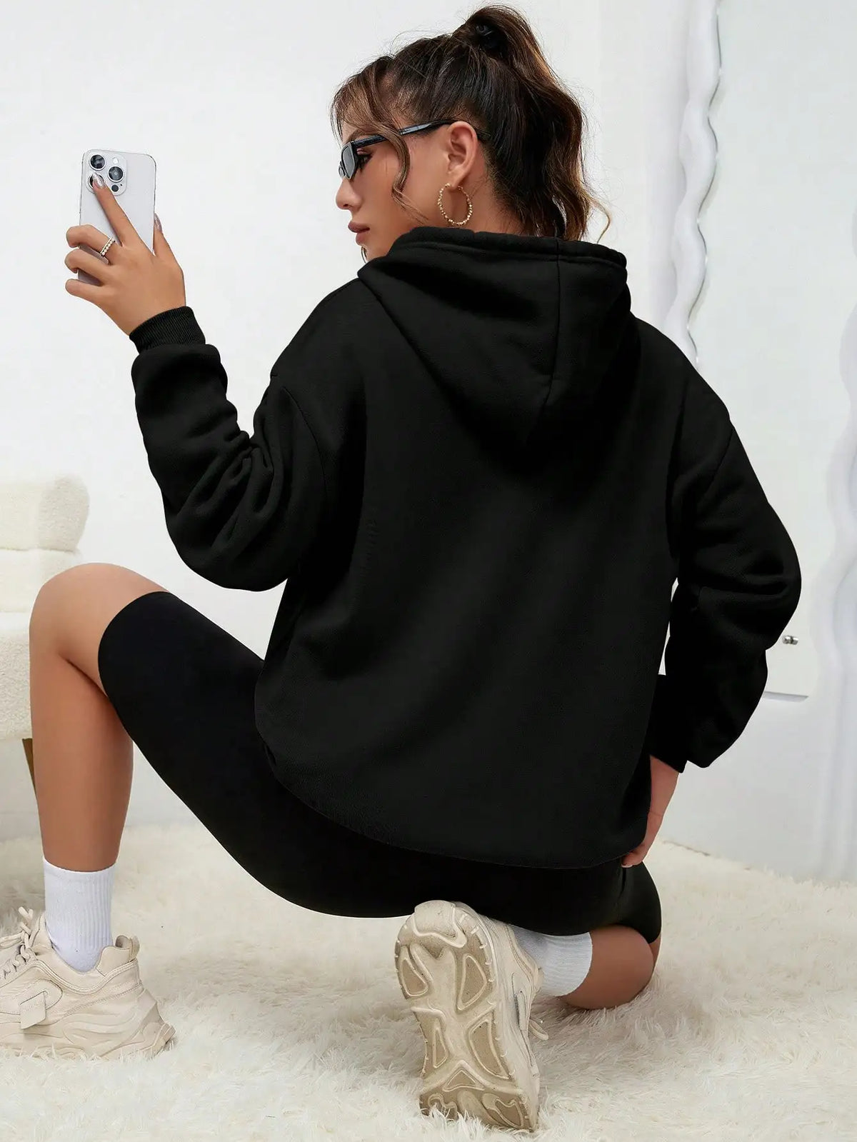 Los Angeles Kunst Brief Design Frauen Plus Größe Hoodies Amerikanischen Stil Casual Hoody Herbst Hip Hop Hoodie Frau Fleece Kleidung