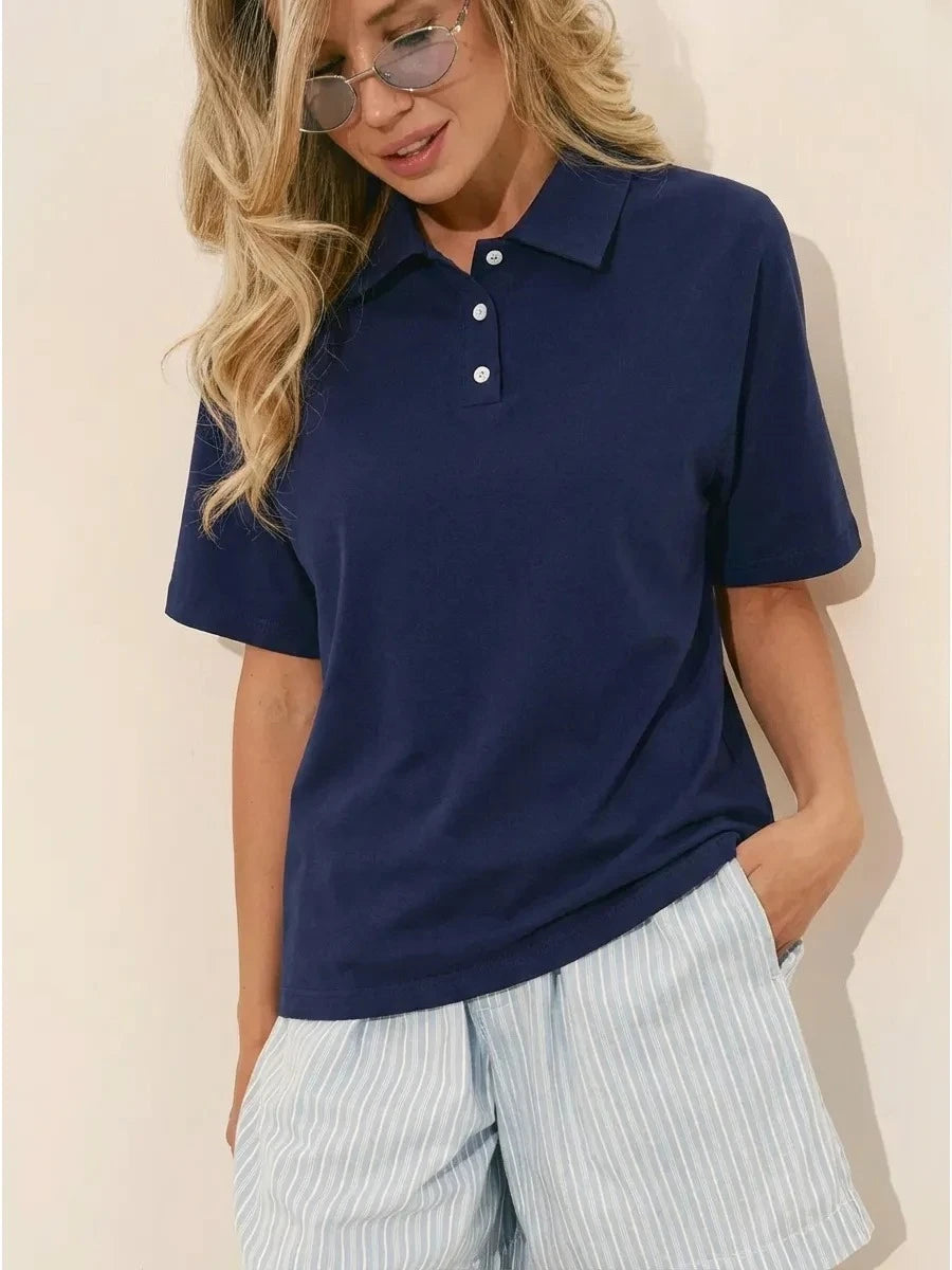 Poloshirts im Casual-Stil, Sommermode für Damen und Herren, Atmungsaktive Golf-Shirts, Unisex Streetwear, Trendige Oversized Weiße Oberteile
