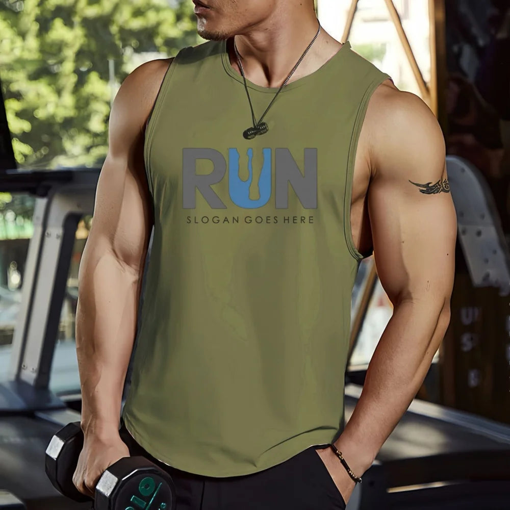2026 Sommer Neues Modisches Bedrucktes Ärmelloses T-Shirt für Herren Sporttraining Basketball Tanktop Locker Schnelltrocknend