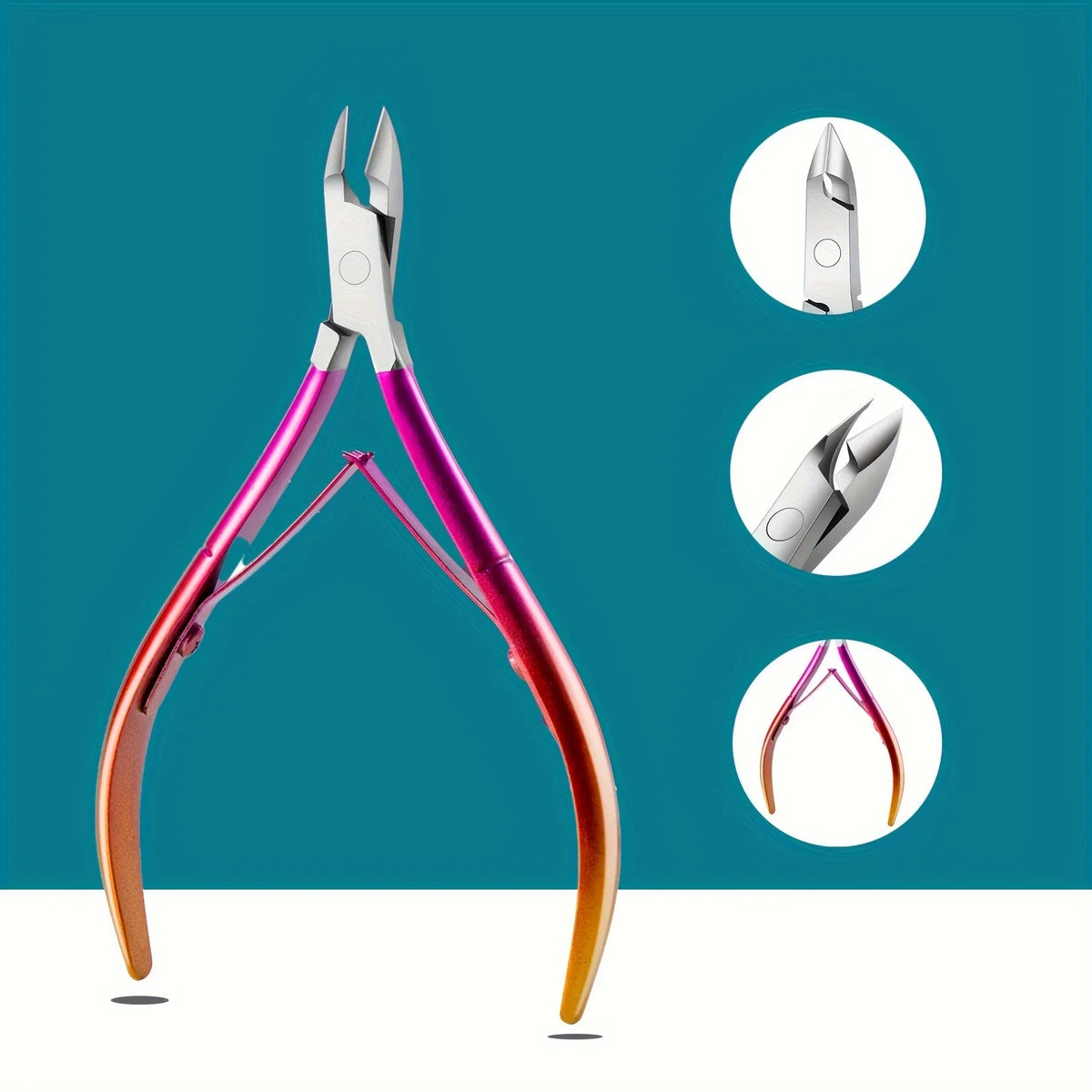 1 Stück bunte Scherenzange, Clipper-Zange, bunter Nagelhaut-Entferner für abgestorbene Haut, transparentes Nail-Art-Werkzeug für Schönheitssalon