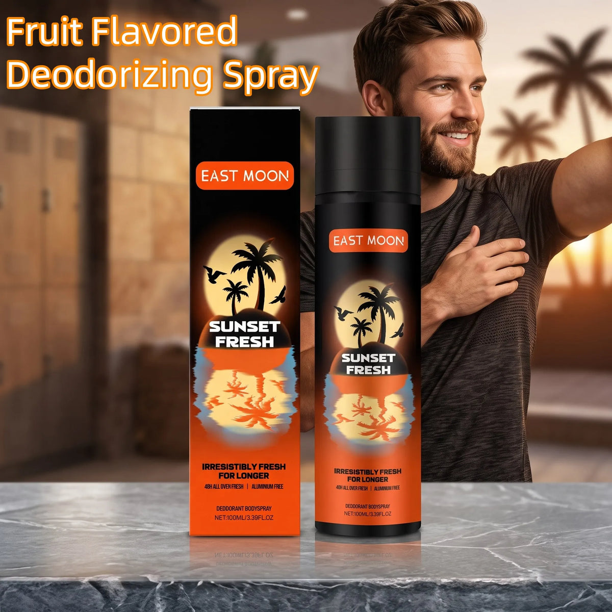 Fruchtiges Deodorant-Spray Schweiß-Eliminator Entfernt Achselgeruch Hält den ganzen Tag erfrischt Langanhaltender Zitrusduft Körper-Deodorant