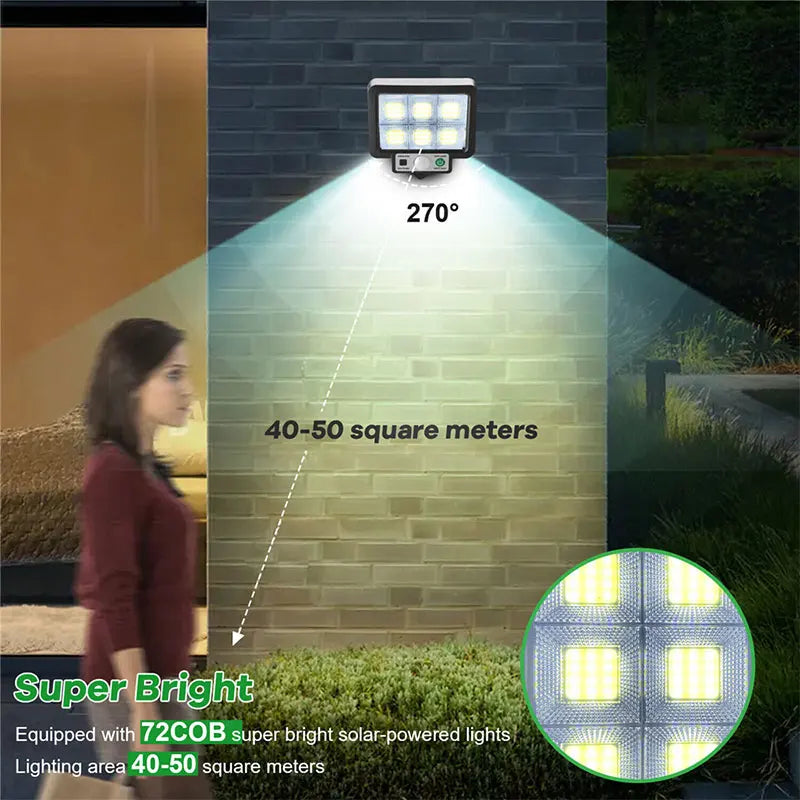 Im Freien wasserdichte Notfall Straße Garten Sicherheit Dekor Lampe LED Solar Split Wand Lampe Bewegungsmelder Sonnenlicht Licht 3-Modus