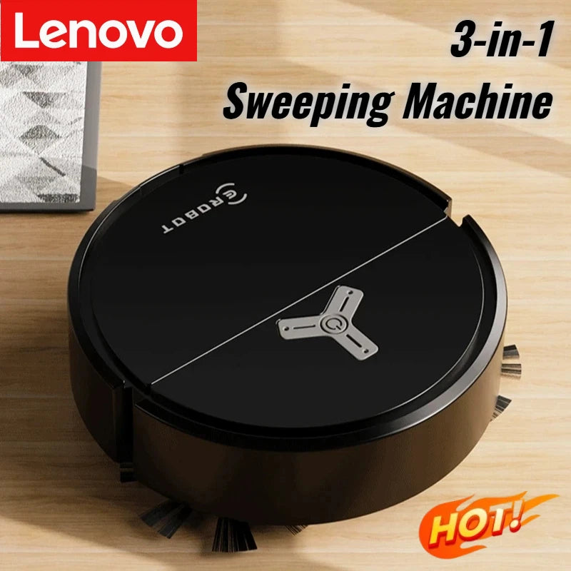 Lenovo Professionelle Kehrmaschine mit Geräuschreduzierung, Mehrschichtfilterung, Kehr- und Saugfunktion, 3-in-1 Staubsauger