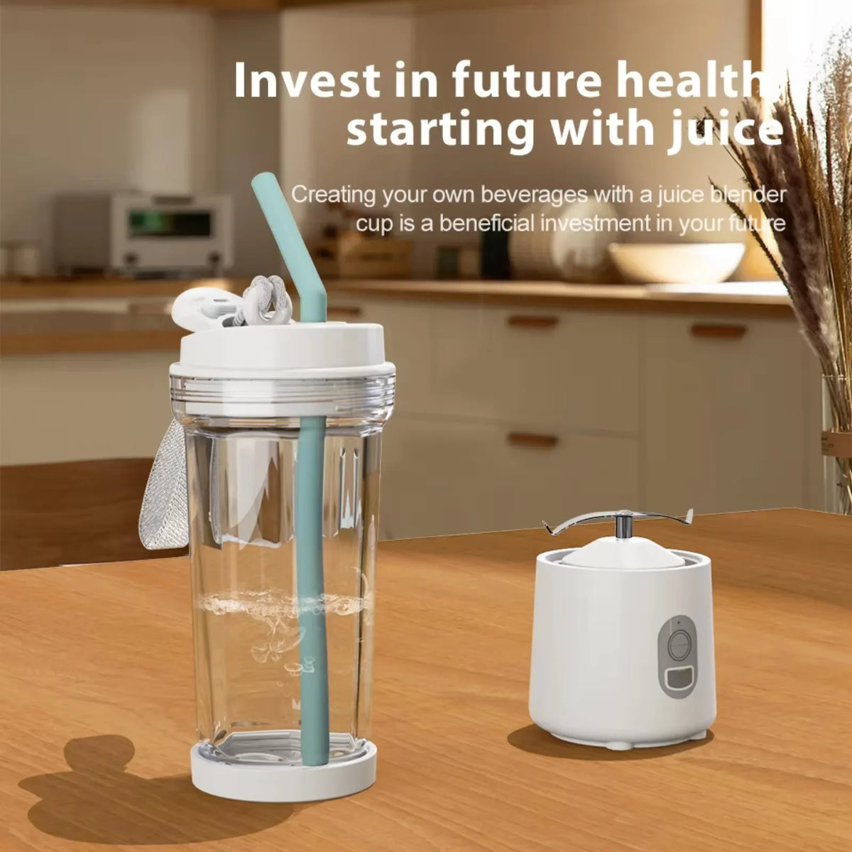 Tragbarer Mixer elektrische Entsafter Obst mischer für Küchen shakes Smoothies wiederauf ladbare Saft flasche mit 500ml Tasse 4000mah 180w