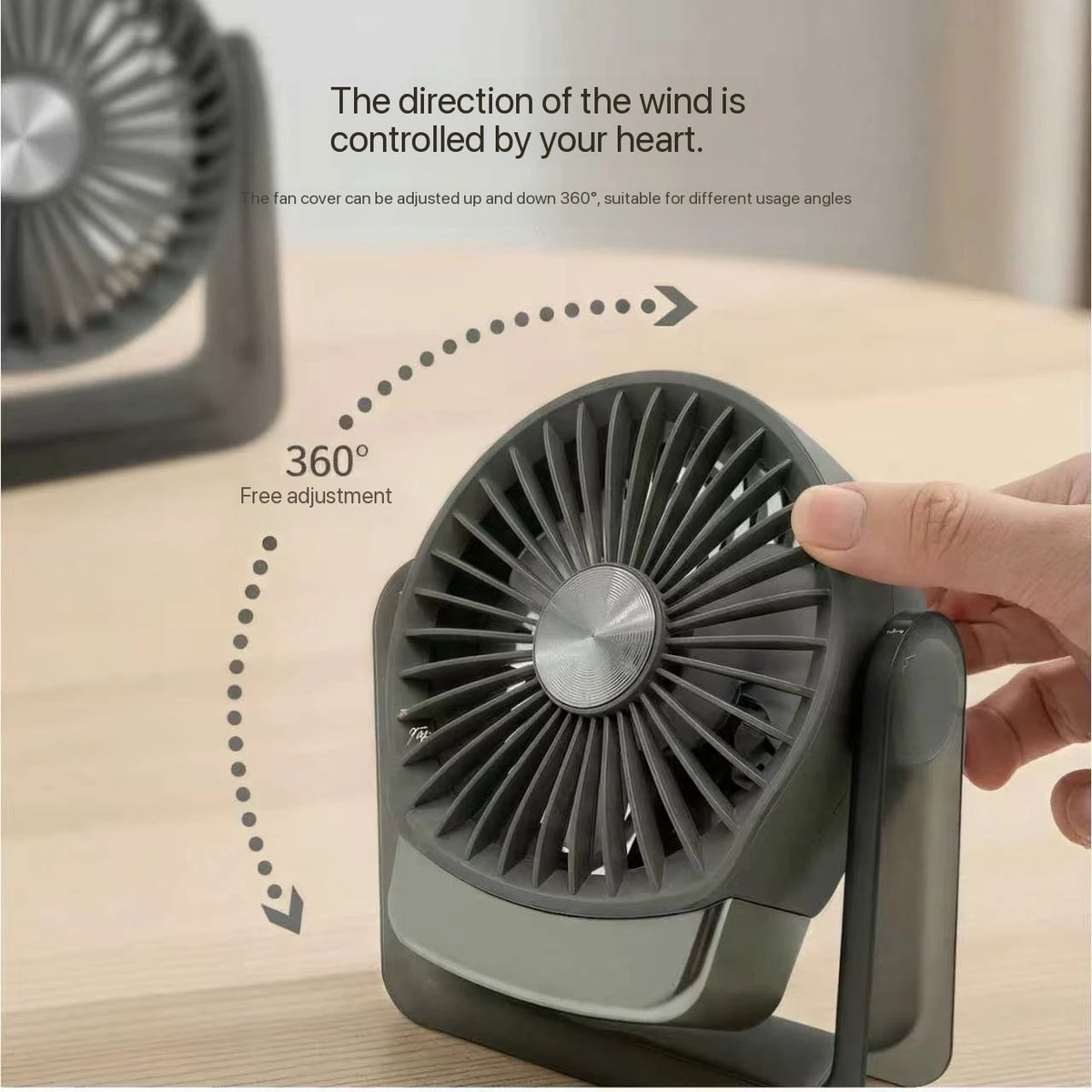 MEET SUN 500mAh Desktop Leiser Mini-Ventilator Handlicher Kühlventilator Make-up Nachbearbeitungswerkzeug Sommer-Essential Persönlicher Lüfter