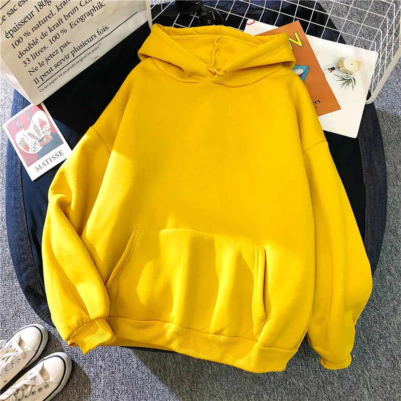 Frauen Casual Drucken Lose Hoodies Frühling Langarm Mit Kapuze Sweatshirt Harajuku Einfache Tops Faul Stil Pullover 2023 Streetwear
