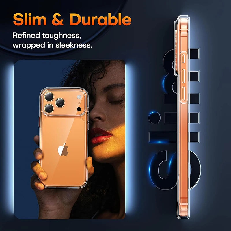HD Transparente, ultradünne Kristall-Handyhülle für iPhone 17, Air 11, 12, 13, 14, 15, 16 Pro Max Plus, weiche Hüllen für iPhone 17 Pro Cover